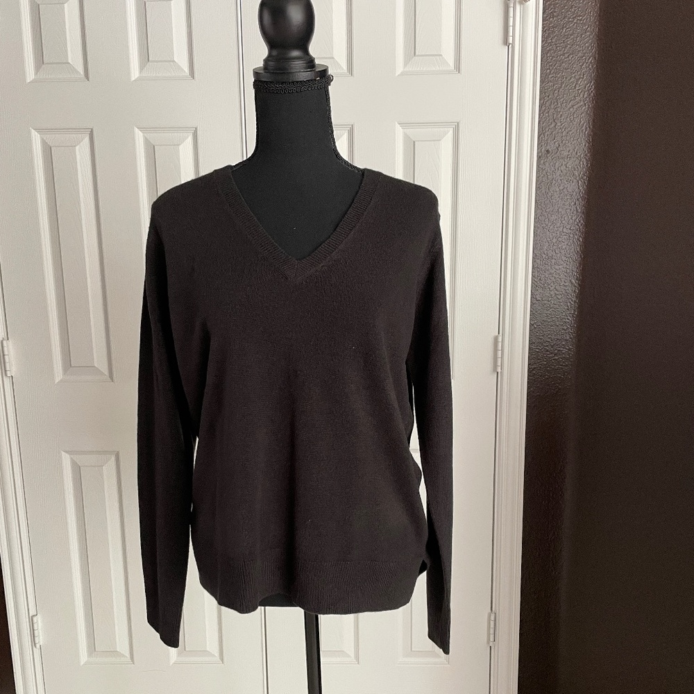 Marks & Spencer Black V-Neck Sweater
